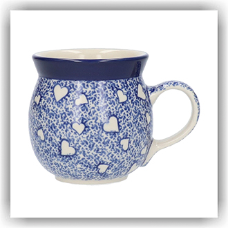 Bunzlau Bolle mok 240ml (601005) - White Hearts (3237)