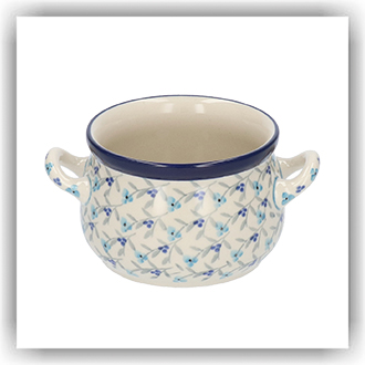 Bunzlau Soepkom met handvaten (601016) - Peaceful (2996)
