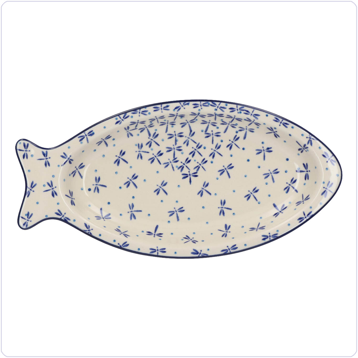 Bunzlau Bord in visvorm M (602374) - Damselfly (2332)