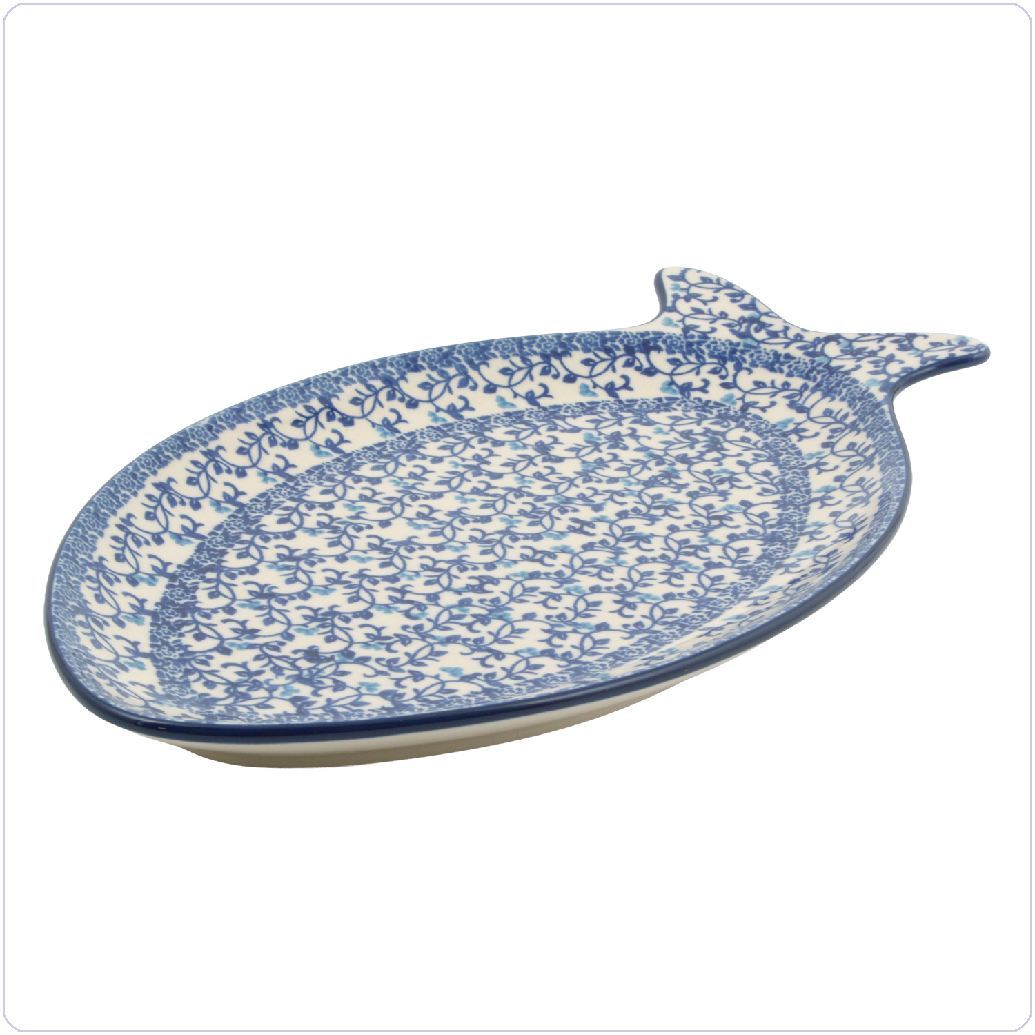 Bunzlau Bord in visvorm L (602418) - Tender Twigs (1824)