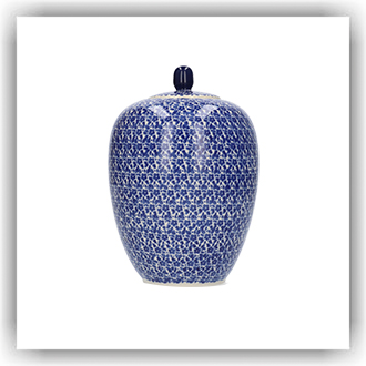 602608 Gemberpot met knop<br />2396 Indigo