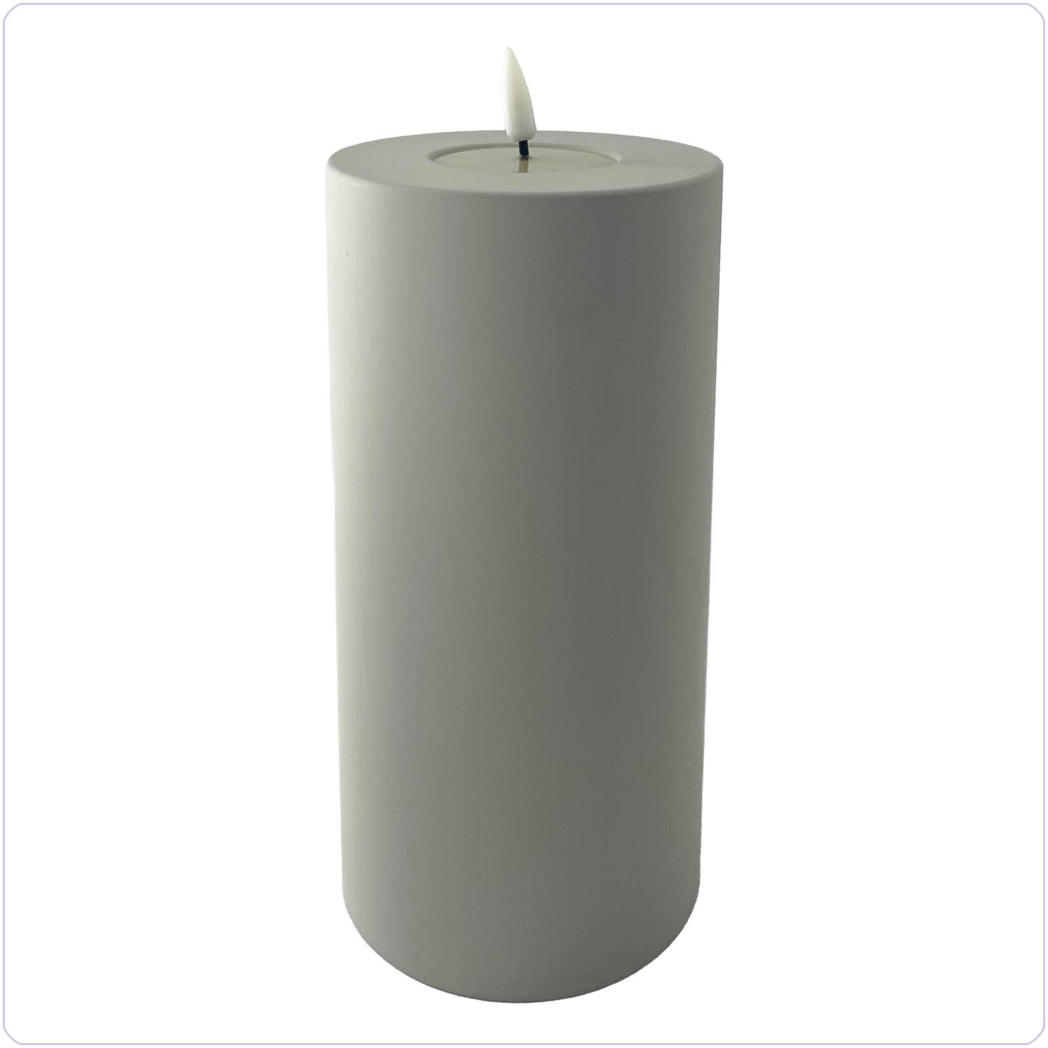 Bunzlau Kaars 10x20cm (60B120) - Grijs (111G)