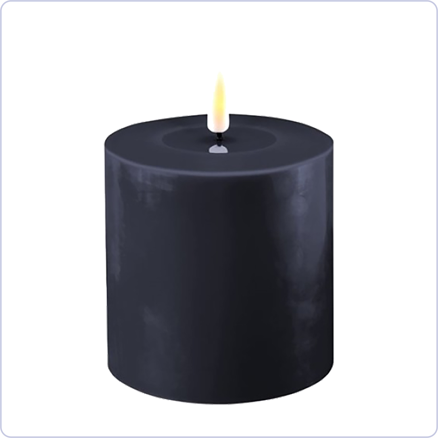 Bunzlau Kaars 10x10cm (60H101) - Donkerblauw (111B)