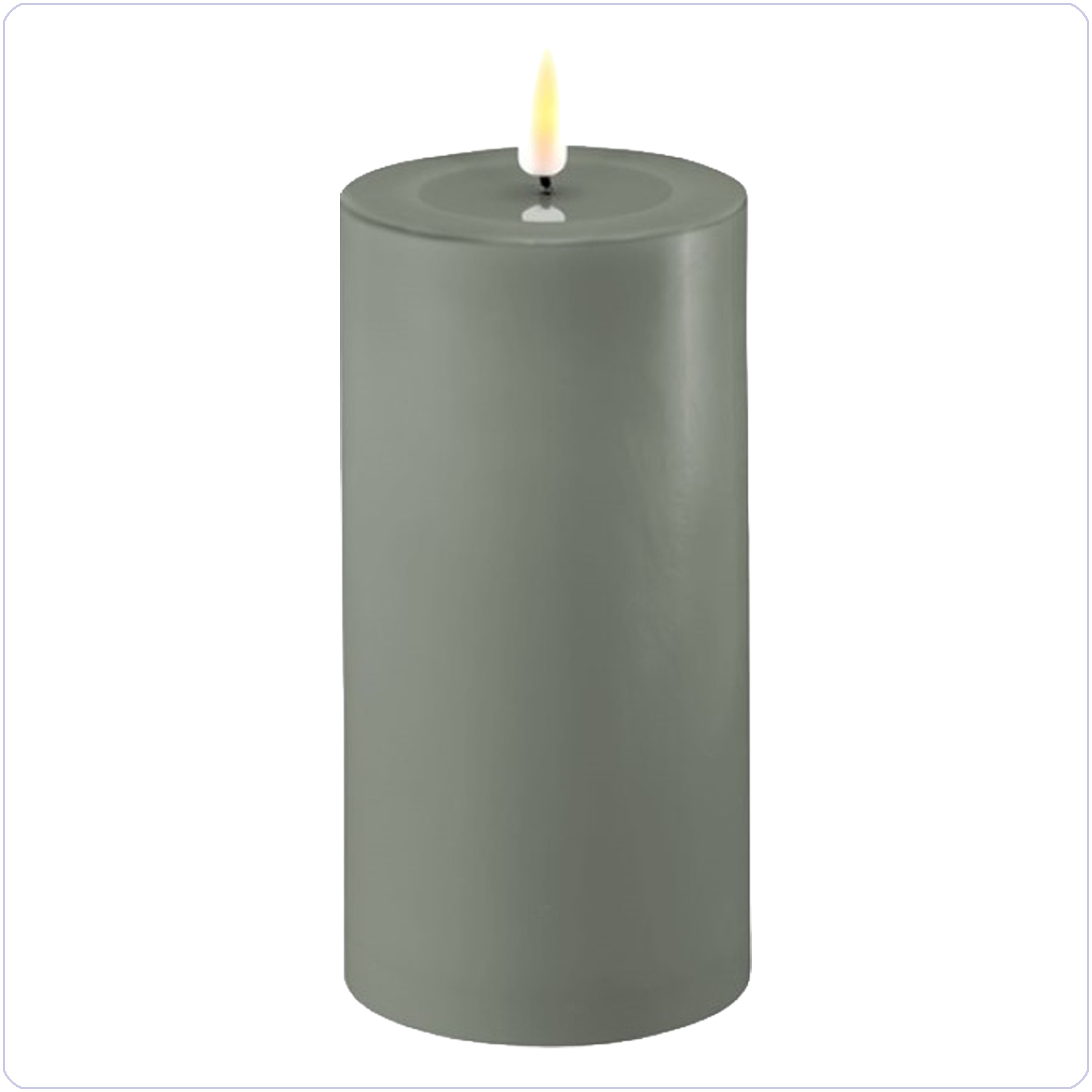 Bunzlau Kaars 7,5x15cm (60H715) - Salie (111S)