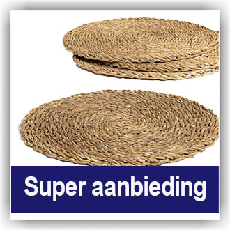 Bunzlau Set 4 wheat placemats Ø38 cm (60RPL1)