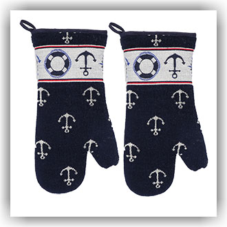 Bunzlau 2 Ovenwanten Maritiem d.blauw (6361)