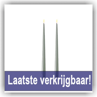 Bunzlau Set dinerkaarsen recht 28cm (H228) - Salie (111S)