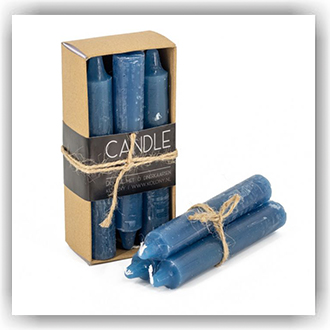 Bunzlau Blauwe kaarsen 6 stuks (JC06)