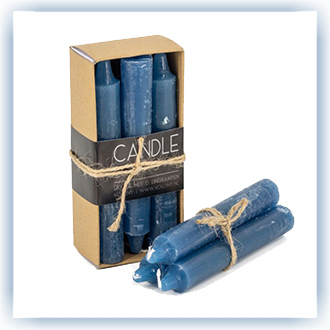 Bunzlau 6 kaarsen - blauw (JC06)
