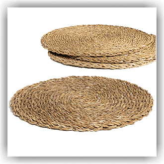 RPL1 Set 4 wheat placemats Ø38 cm