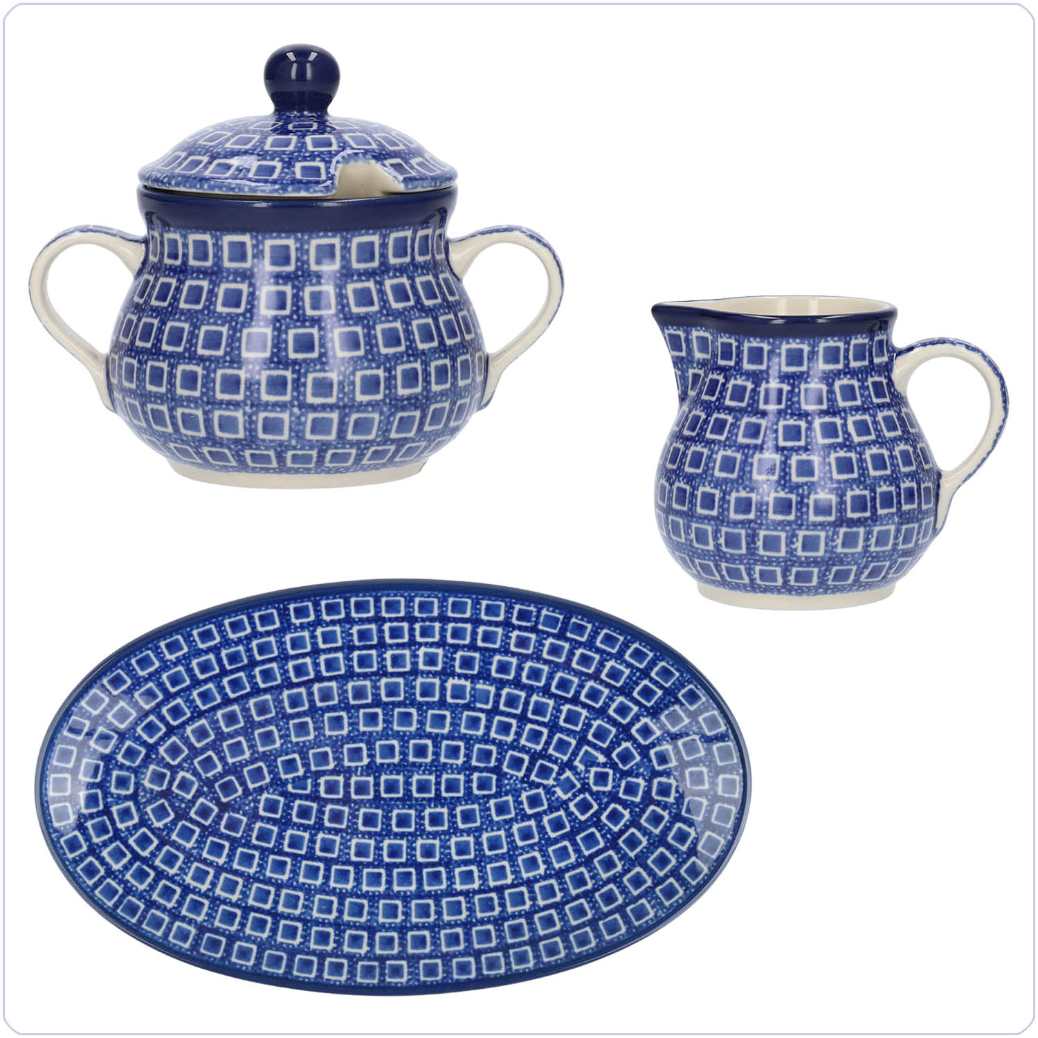 Bunzlau Roomstelletje 3 delig (RS01) - Blue Diamond (2253)