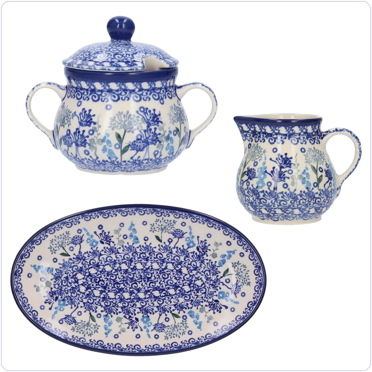 Bunzlau Roomstelletje 3 delig (RS01) - Floral Party (2896)