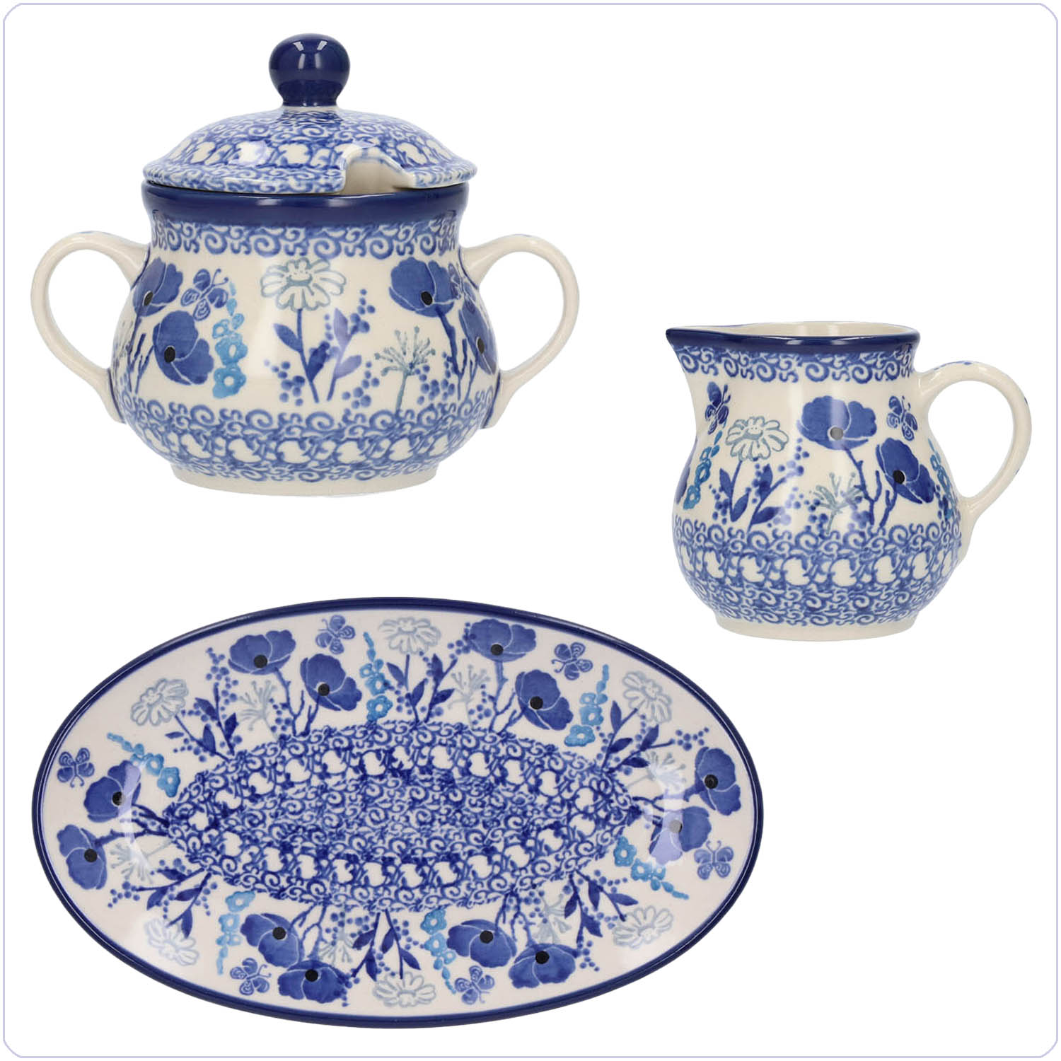 Bunzlau Roomstelletje 3 delig (RS01) - Garden of Joy (2902)