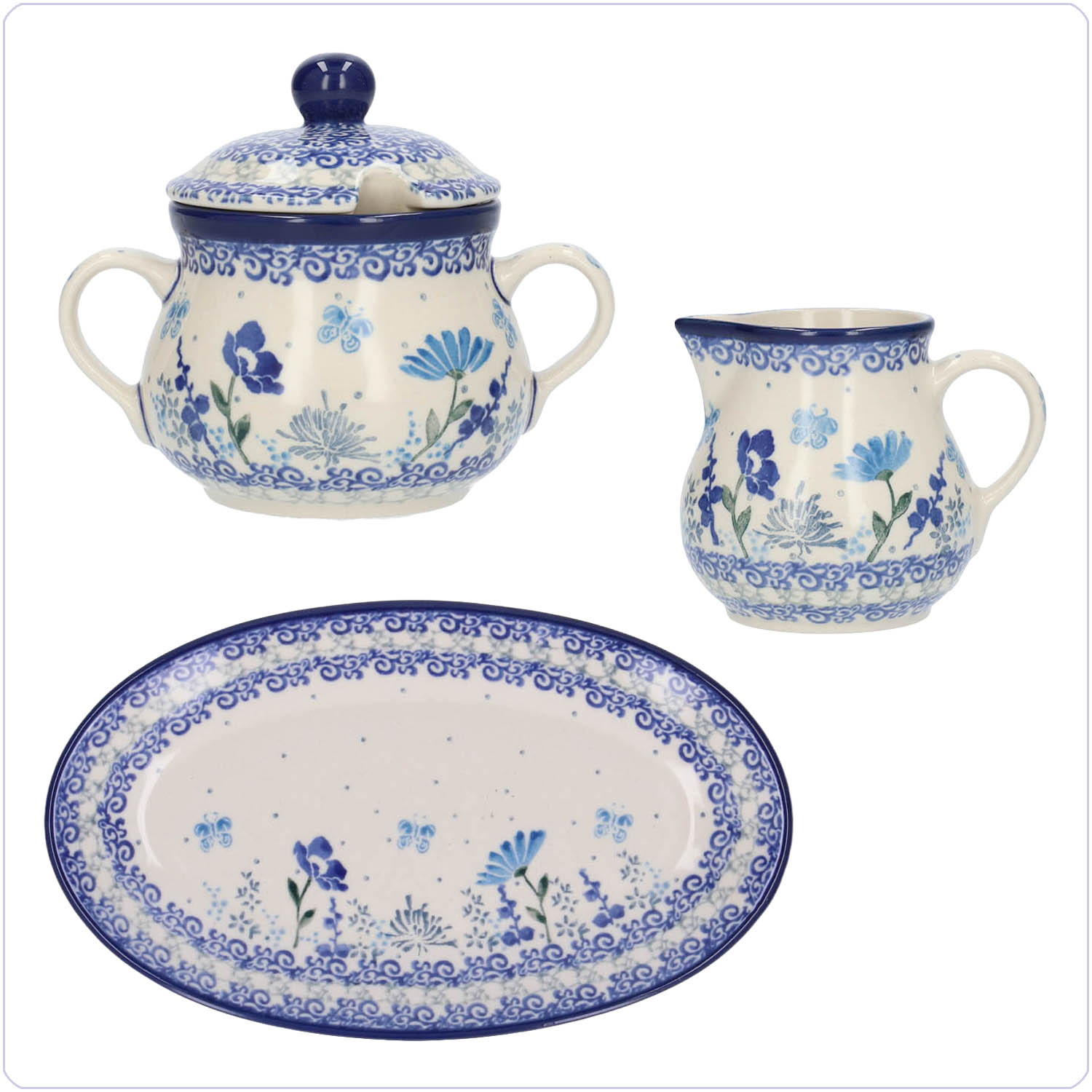 Bunzlau Roomstelletje 3 delig (RS01) - Flower Meadow (3302)