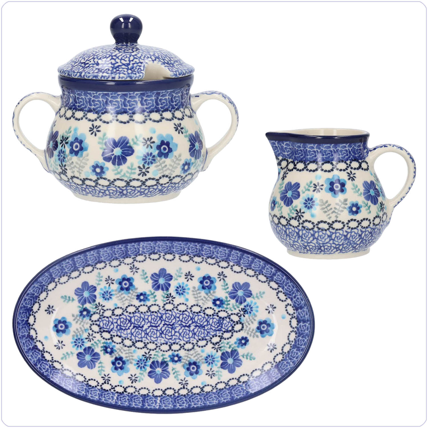 Bunzlau Roomstelletje 3 delig (RS01) - Floral Ballet (3397)