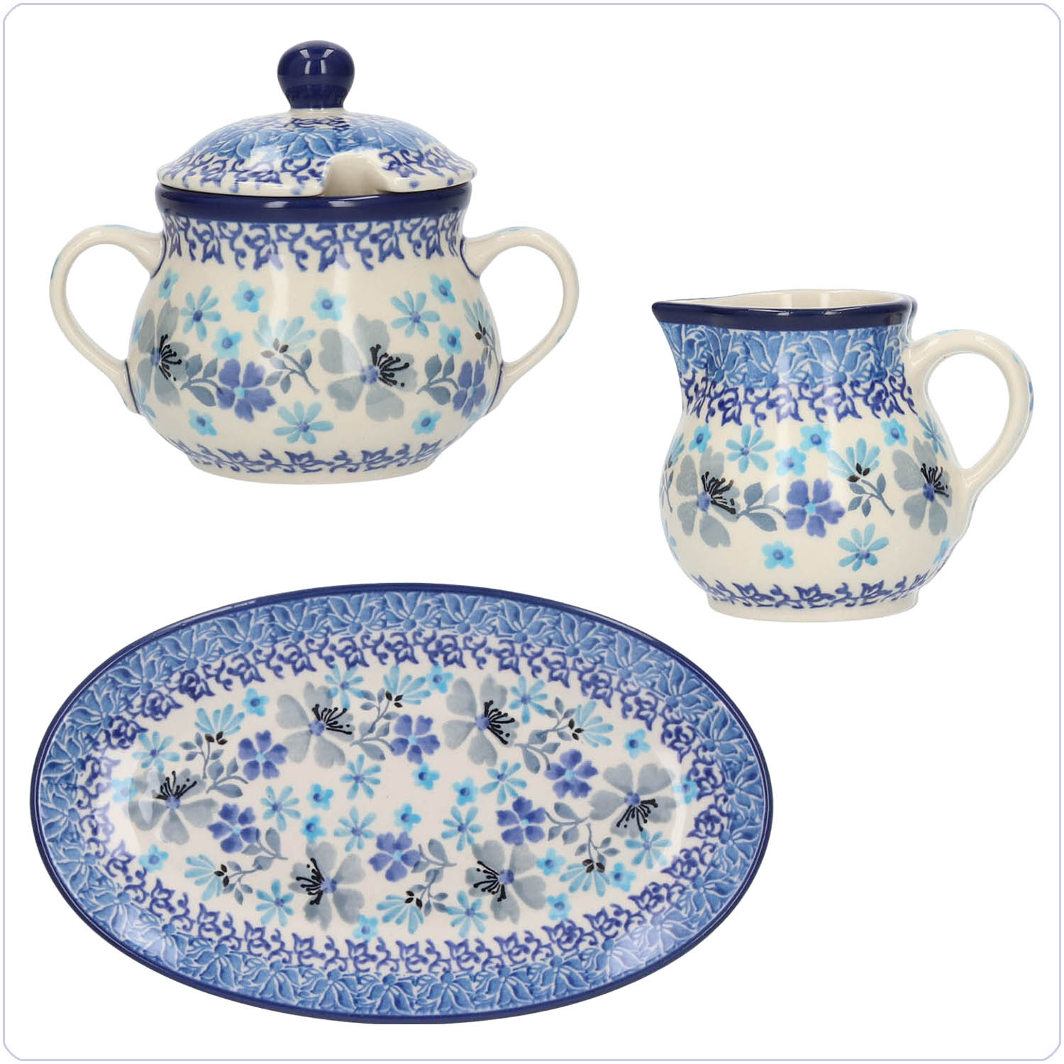 Bunzlau Roomstelletje 3 delig (RS01) - Douce Fleur (3505)