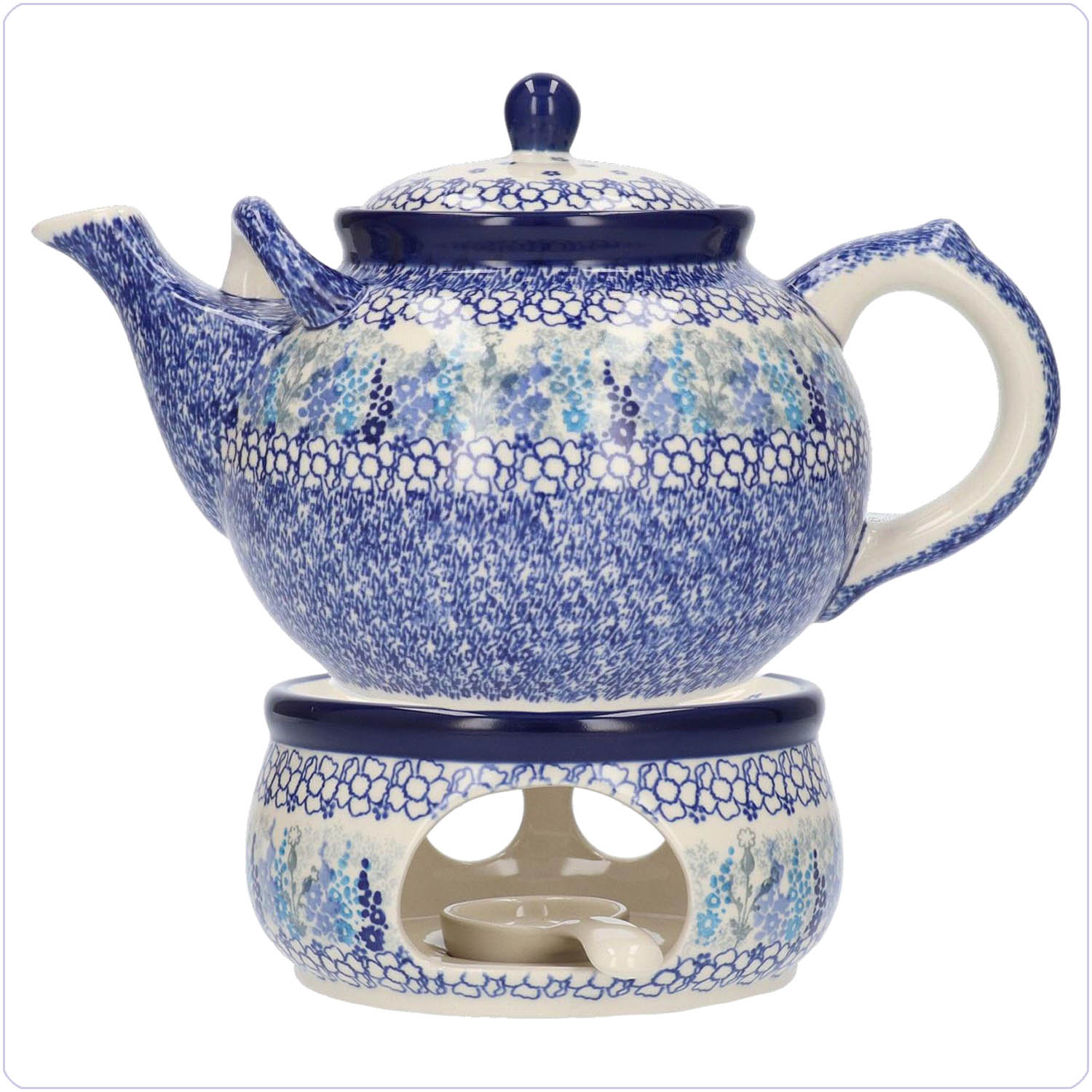 Bunzlau Theepot & Stoof<br>1800ml / 2000ml (TPS2) - Delphinium (3315)