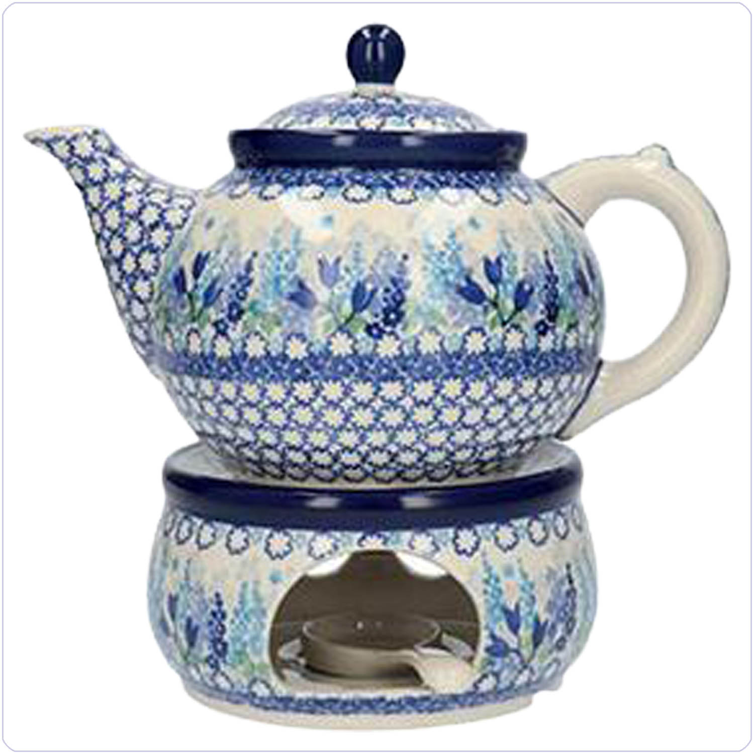 Bunzlau Theepot & Stoof<br>1800ml / 2000ml (TPS2) - Blue Garden (3316)