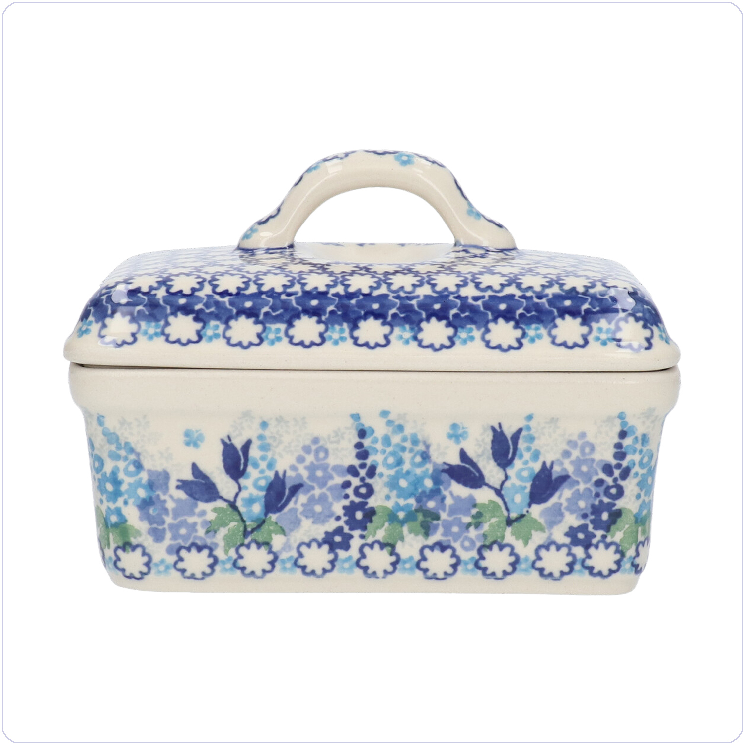 Bunzlau Botervloot Oblong (1010) - Blue Garden (3316)