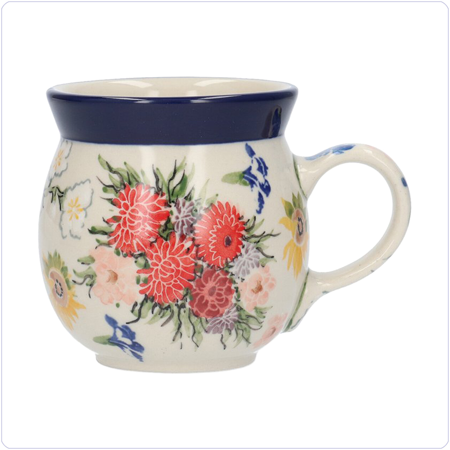Bunzlau Bolle senseo mok 240ml (101005) - Unikat Vincent's Flowers (5089)