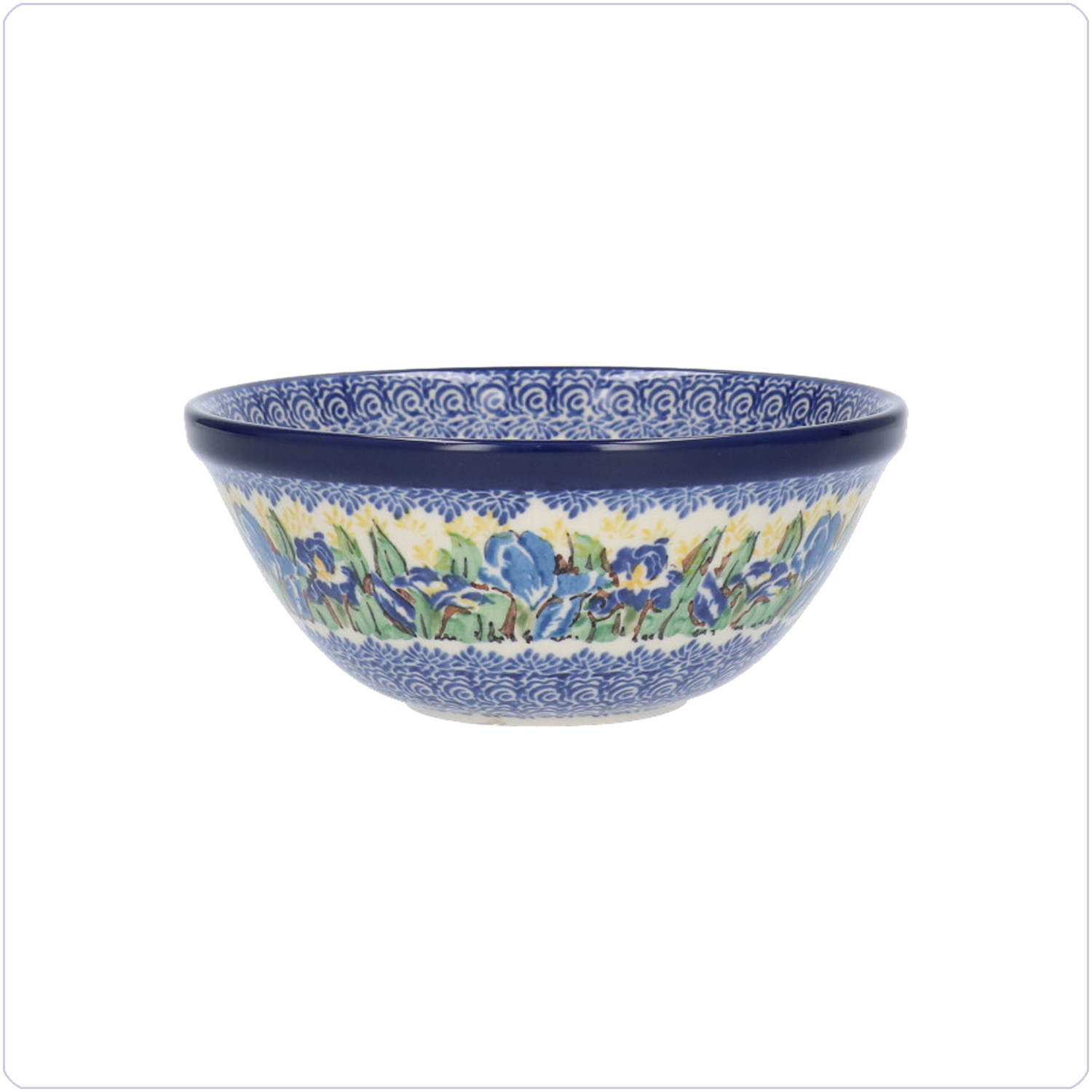Bunzlau Diep bakje Ø14 cm (101059) - Unikat Irises (5099)