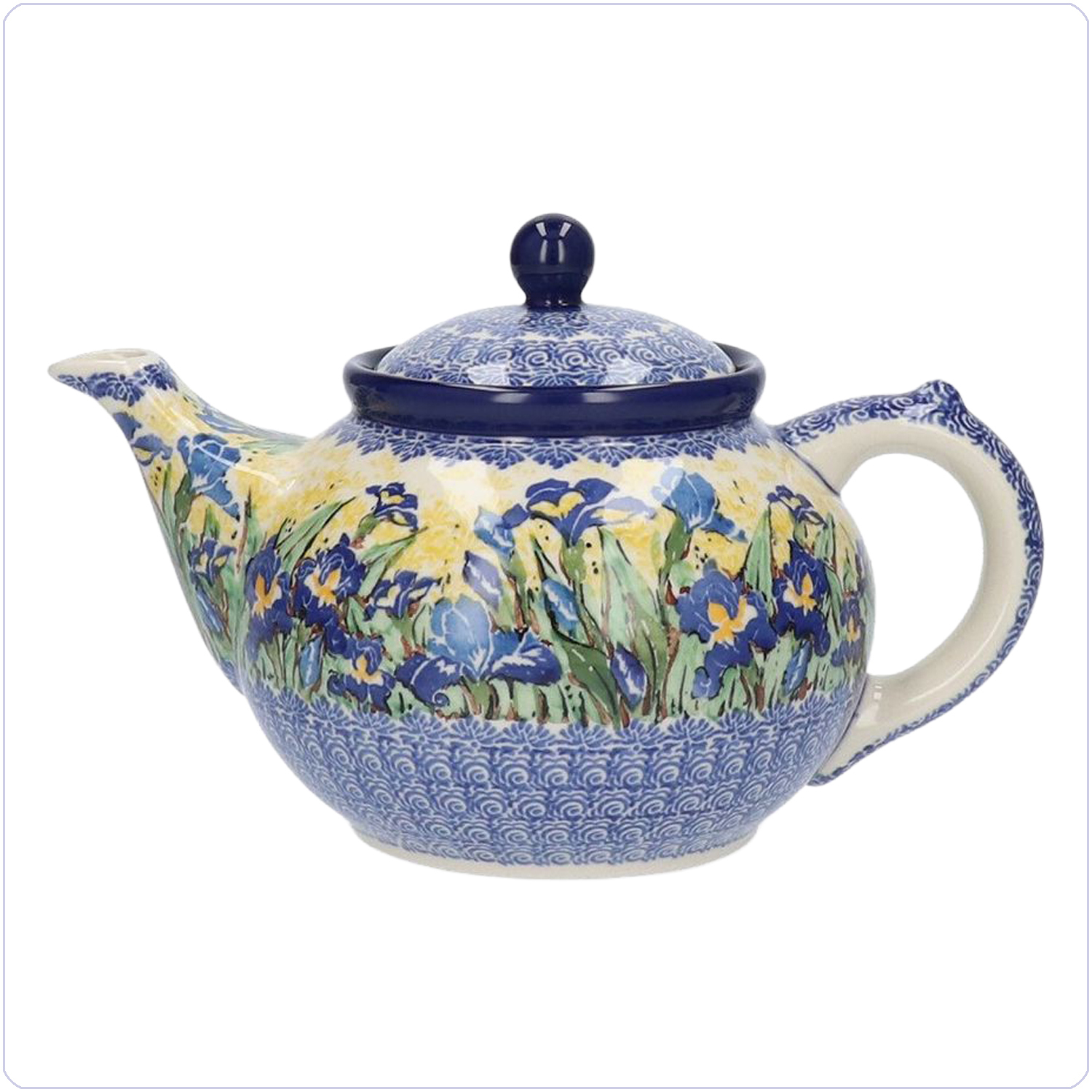 Bunzlau Theepot 1300 ml (101060) - Unikat Irises (5099)