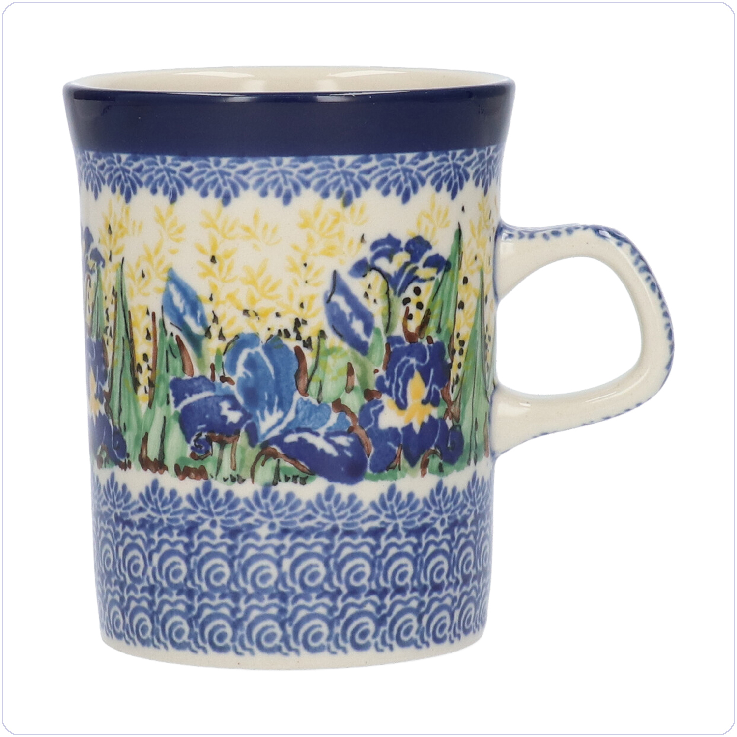 Bunzlau Rechte beker 250 ml (101074) - Unikat Irises (5099)