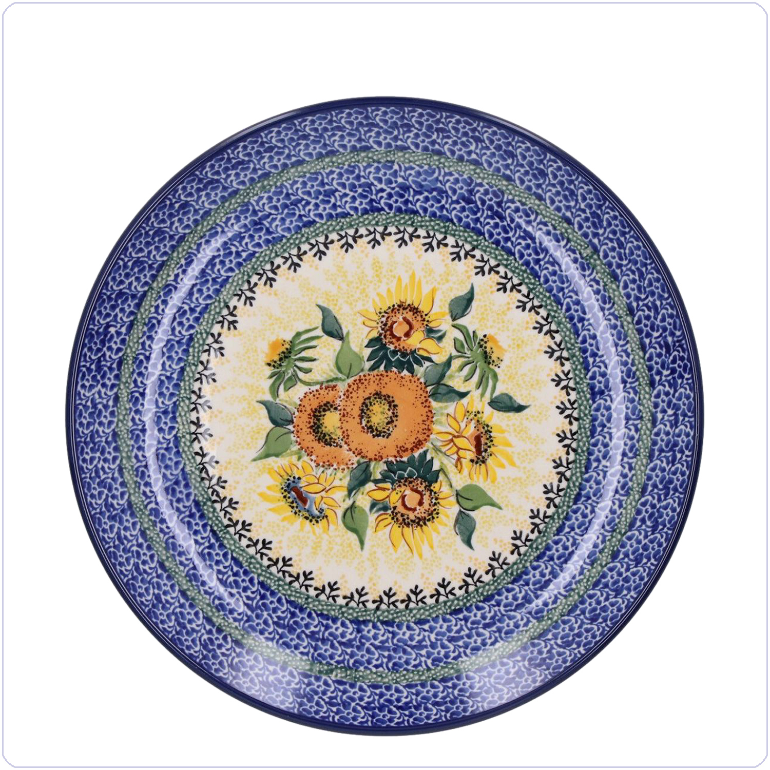 Bunzlau Dinerbord Ø25,5cm (101257) - Unikat Sunflowers (5085)