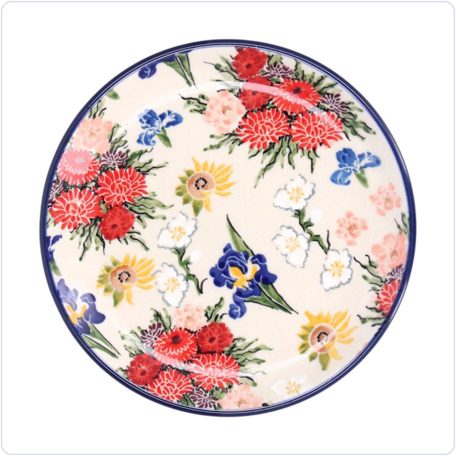 Bunzlau Gebaksbordje Ø16cm (101261) - Unikat Vincent's Flowers (5089)