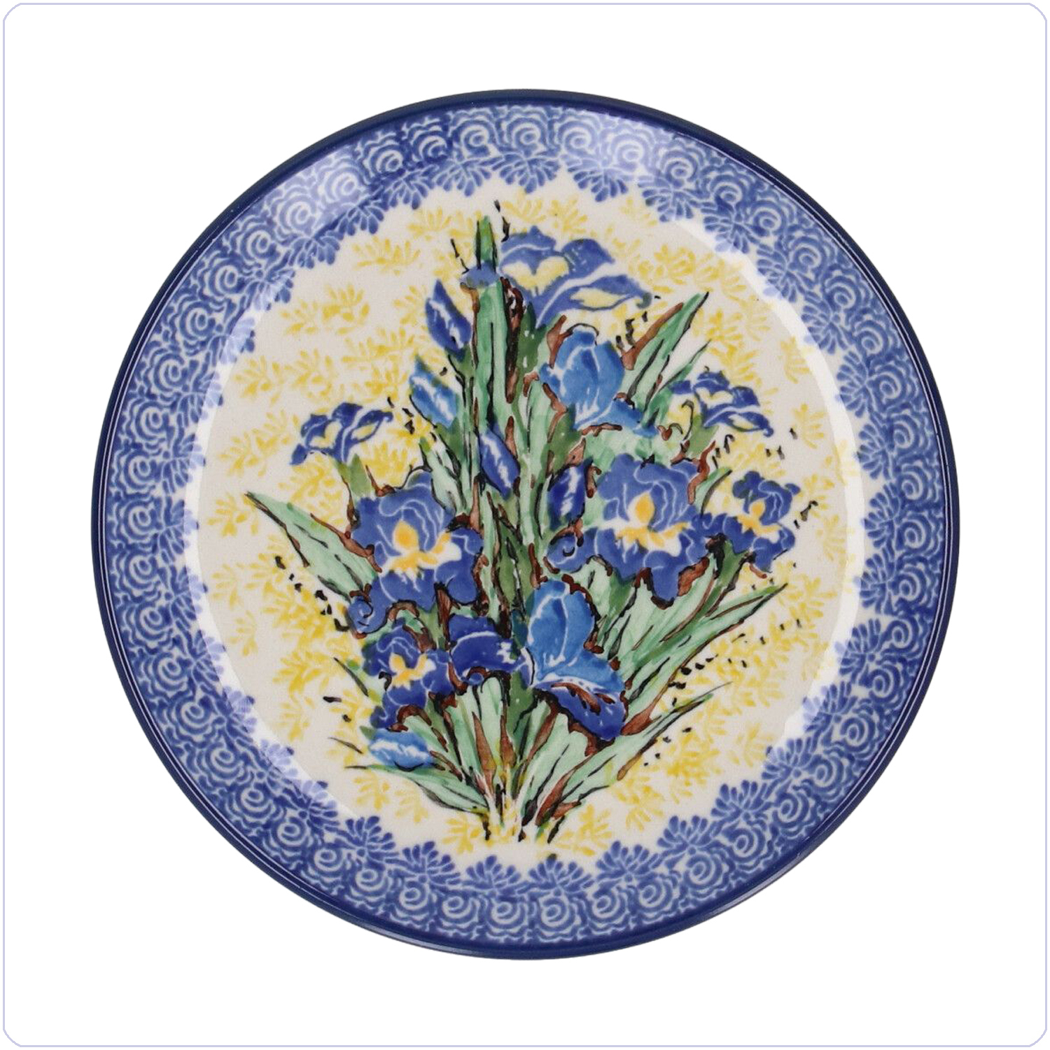 Bunzlau Gebaksbordje Ø16cm (101261) - Unikat Irises (5099)