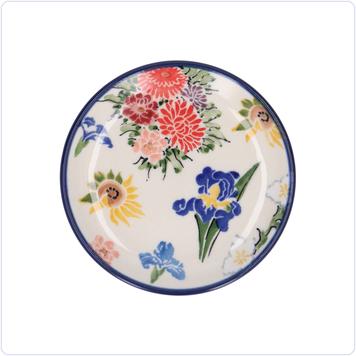 Bunzlau Theetipje Ø10cm (101262) - Unikat Vincent's Flowers (5089)