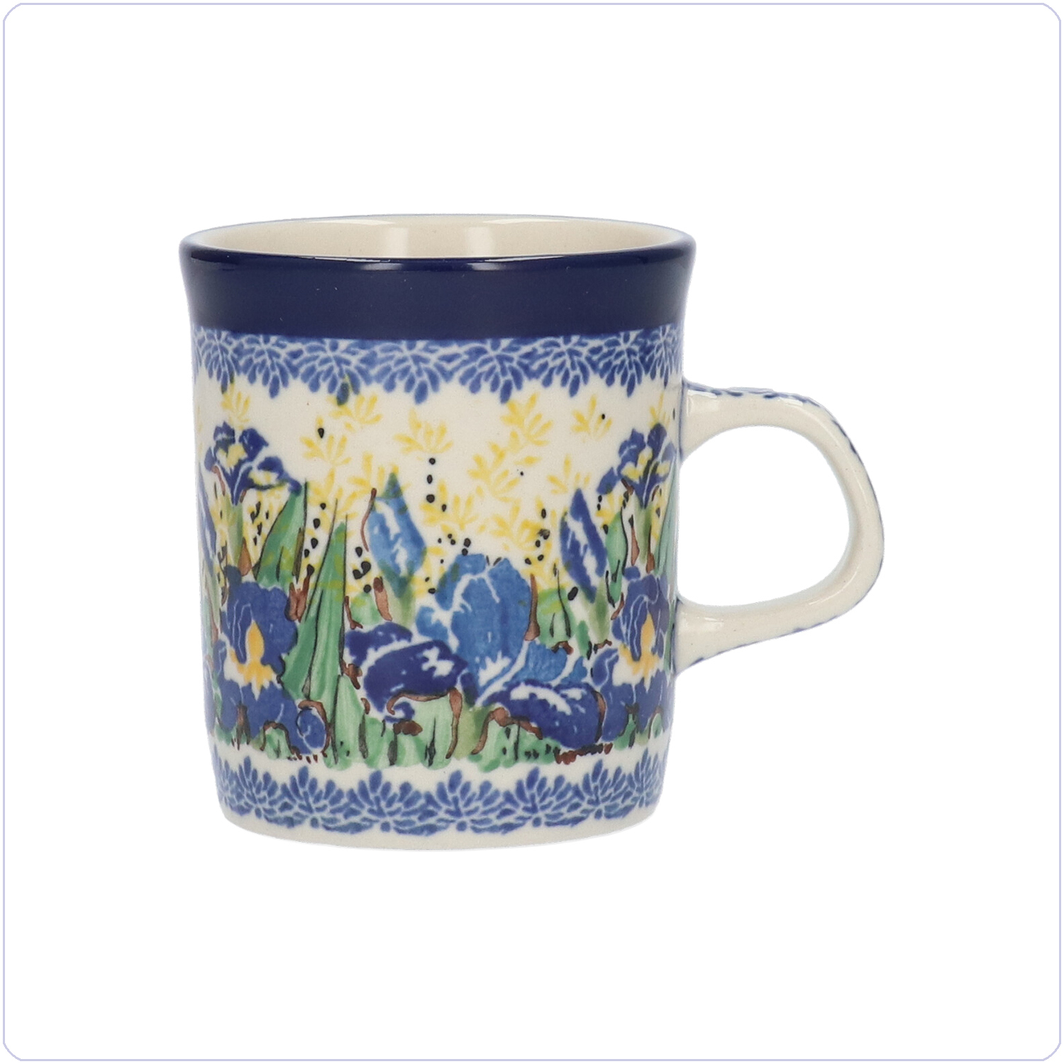Bunzlau Rechte beker 150ml (101328) - Unikat Irises (5099)