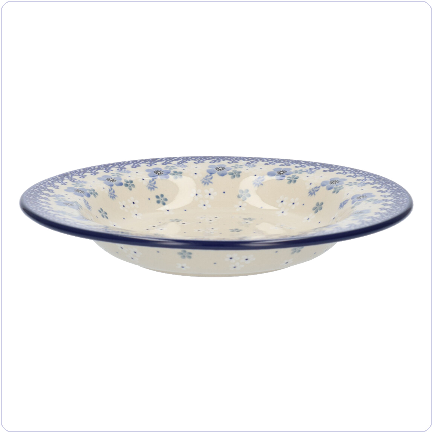 Bunzlau Diep bord met platte rand (1014) - Spring Ballet (2341)