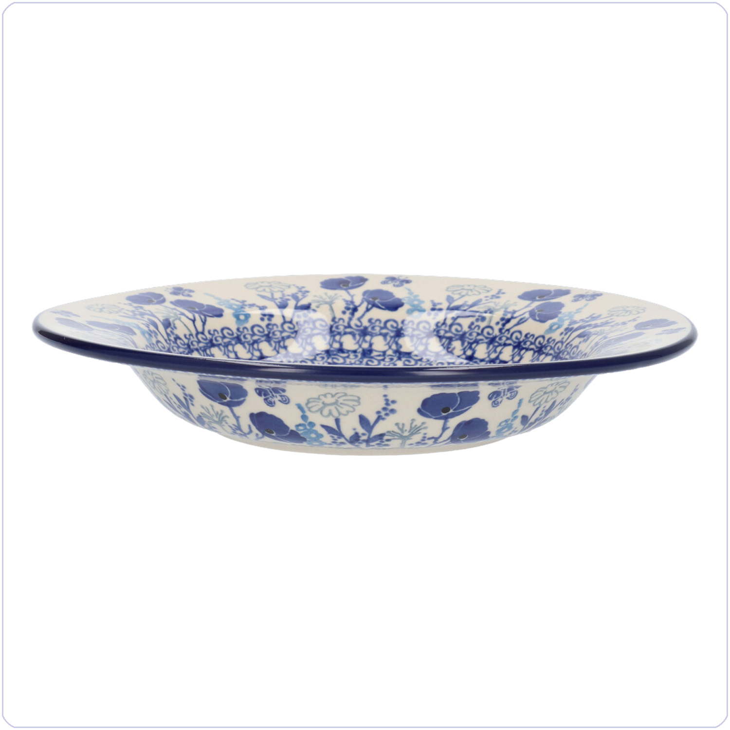 Bunzlau Diep bord met platte rand (1014) - Garden of Joy (2902)