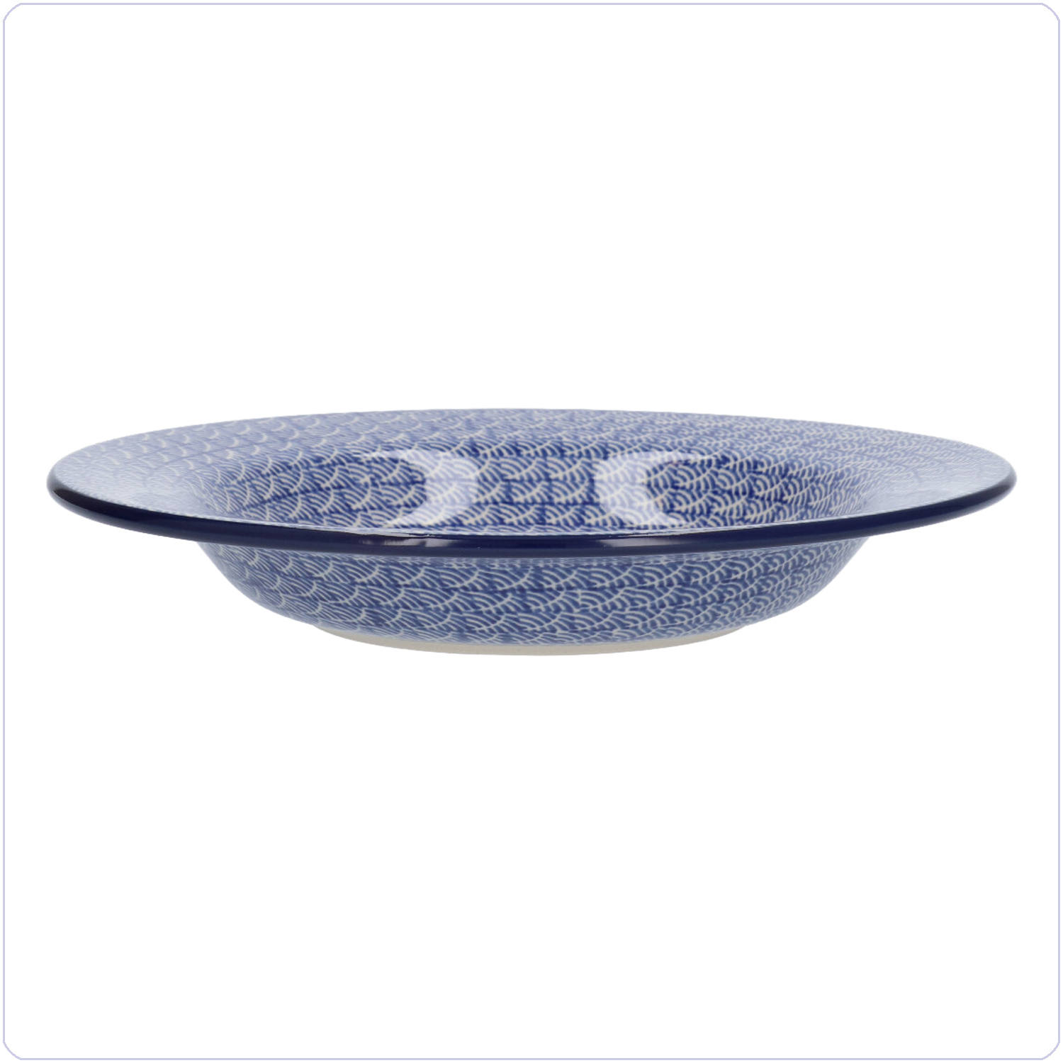 Bunzlau Diep bord met platte rand (1014) - Waves (2965)