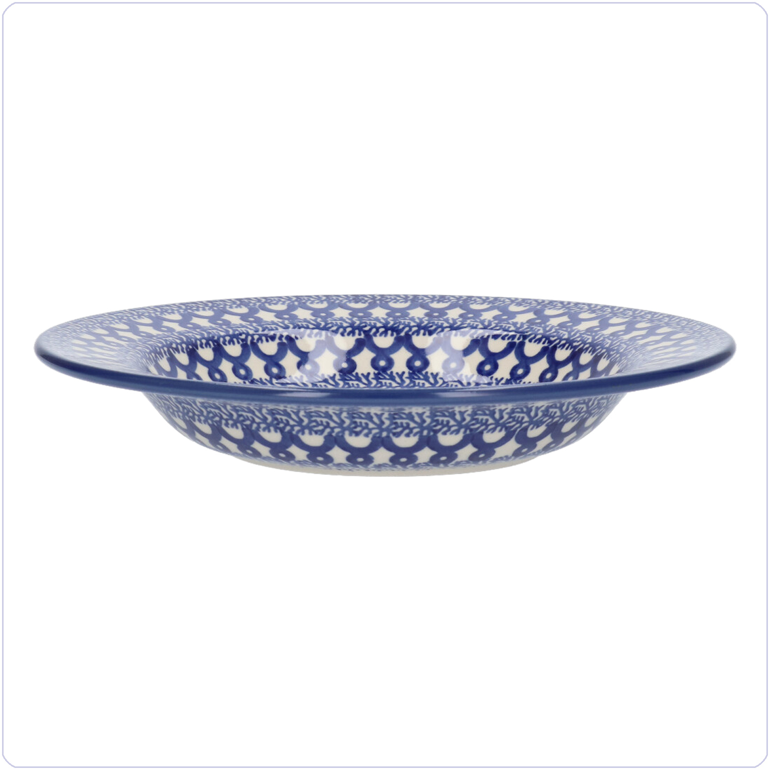 Bunzlau Diep bord met platte rand (1014) - Blue Harbour (3306)