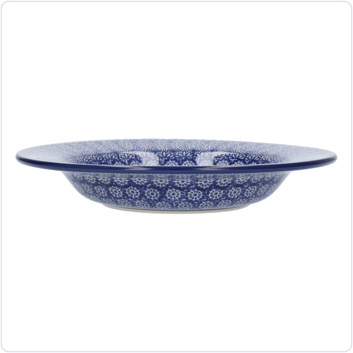 Bunzlau Diep bord met platte rand (1014) - Lace (884)