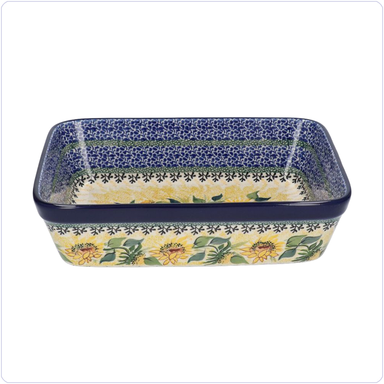 Bunzlau Ovenschaal 19x24cm (101404) - Unikat Sunflowers (5085)