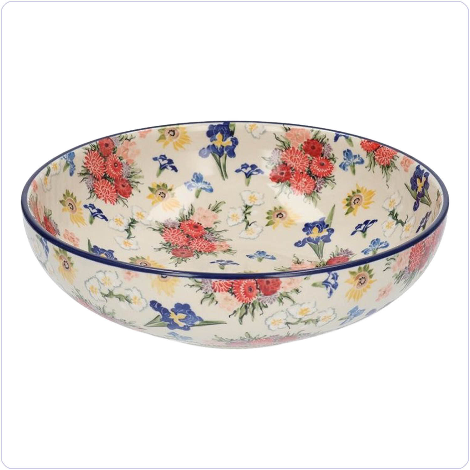 Bunzlau Schaal 2650ml Ø27 (102236) - Unikat Vincent's Flowers (5089)
