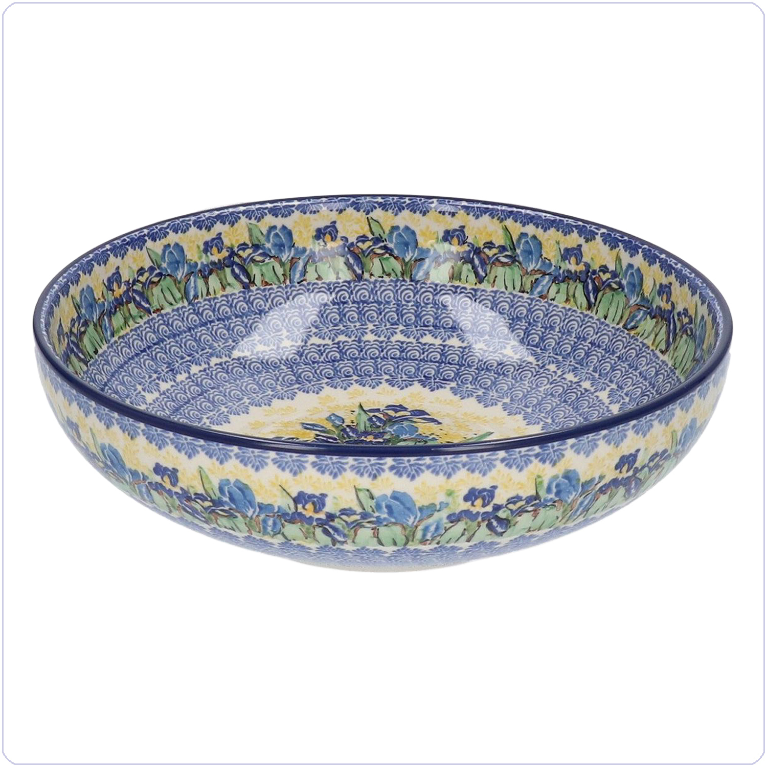Bunzlau Schaal 2650ml Ø27 (102236) - Unikat Irises (5099)