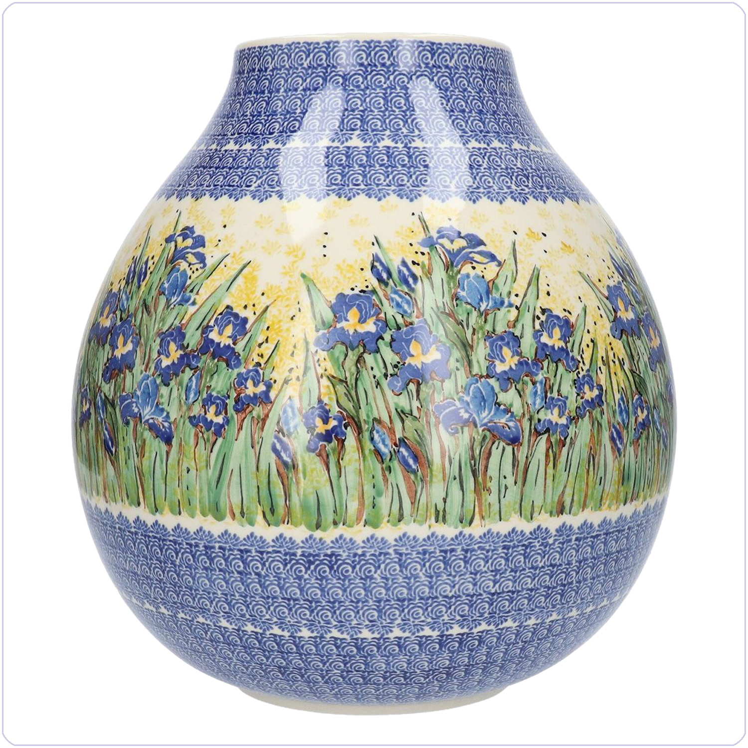 Bunzlau Vaas XL 9500ml (102482) - Unikat Irises (5099)