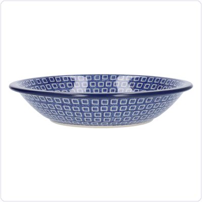 Bunzlau Diep bord zonder platte rand (1026) - Blue Diamond (2253)