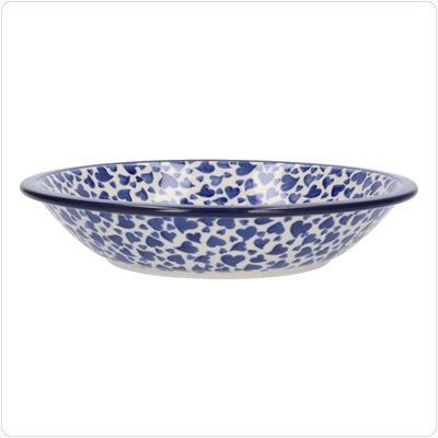 Bunzlau Diep bord zonder platte rand (1026) - Dancing Hearts (3411)