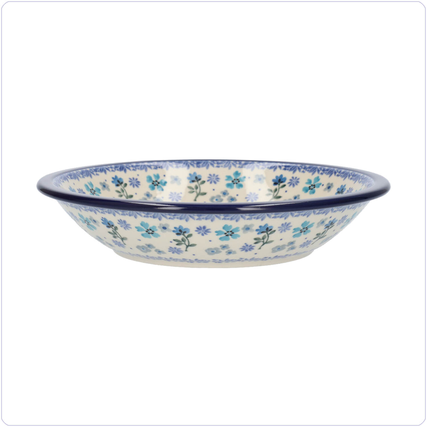 Bunzlau Diep bord zonder platte rand (1026) - Wild Daisy (3502)