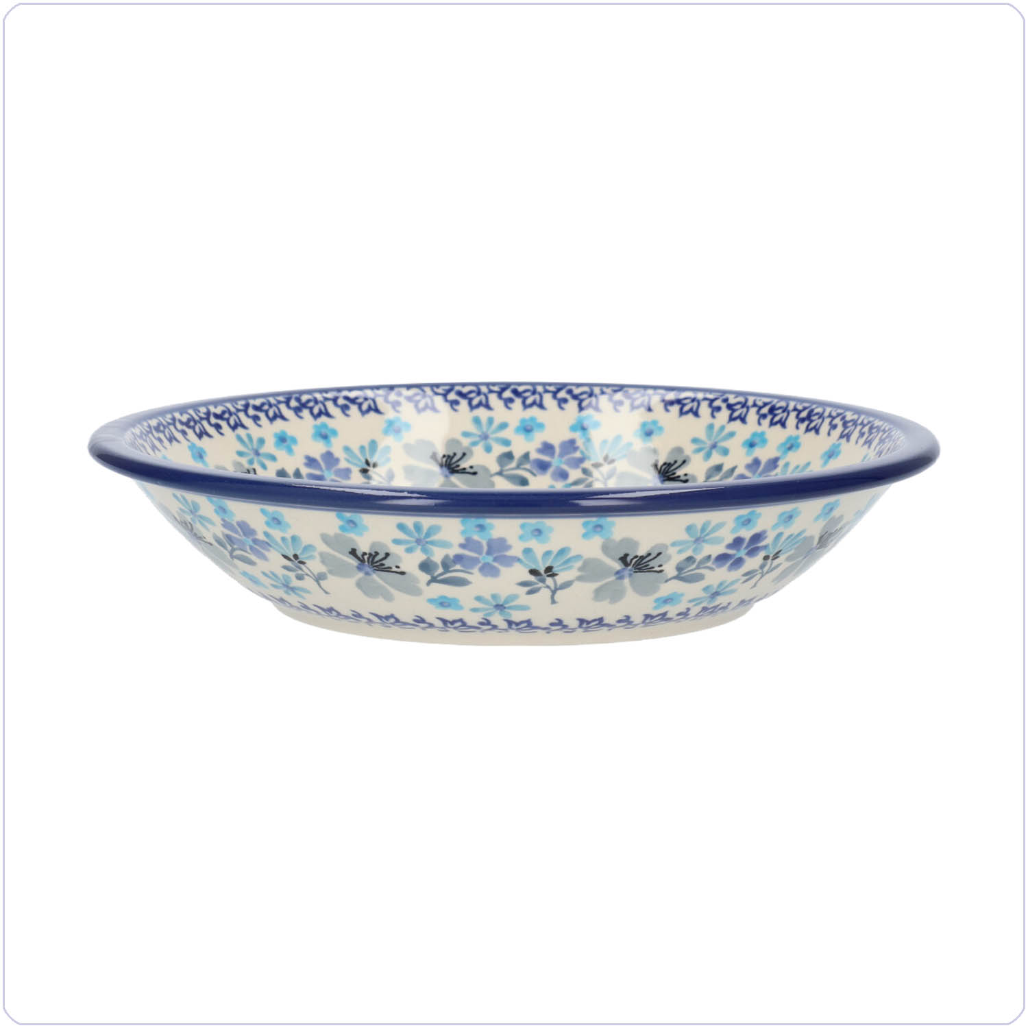 Bunzlau Diep bord zonder platte rand (1026) - Douce Fleur (3505)