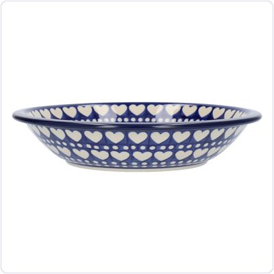 Bunzlau Diep bord zonder platte rand (1026) - Blue Valentine (375E)