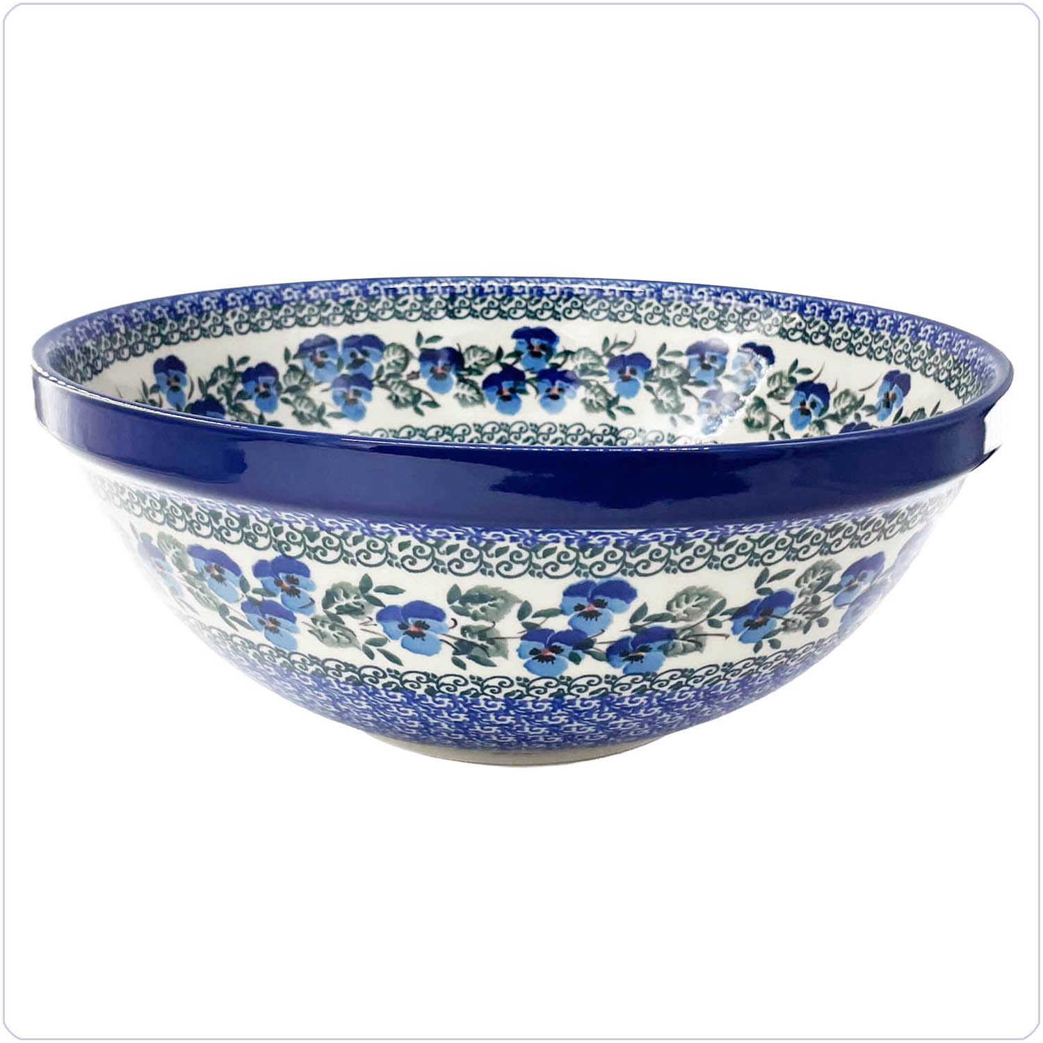 Bunzlau Diepe schaal 3470ml Ø28 (1055) - Blue Violin (2273)