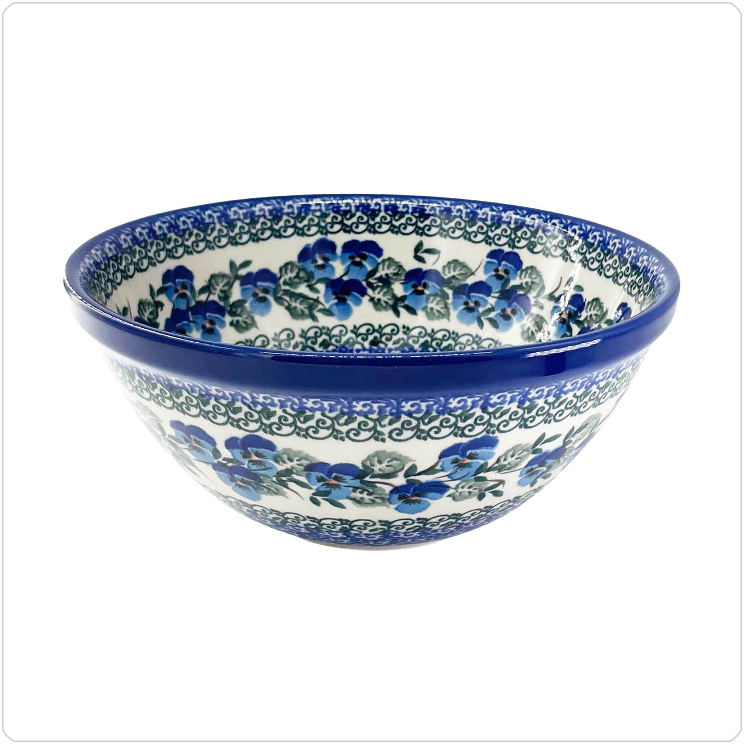 Bunzlau Diepe schaal 1270ml Ø19 (1057) - Blue Violin (2273)