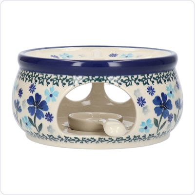 Bunzlau Theelicht/stoof Ø 15cm (1063) - Blossom Blue (3507)