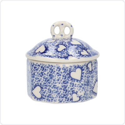 Bunzlau Mini koektrommel (1110) - White Hearts (3237)